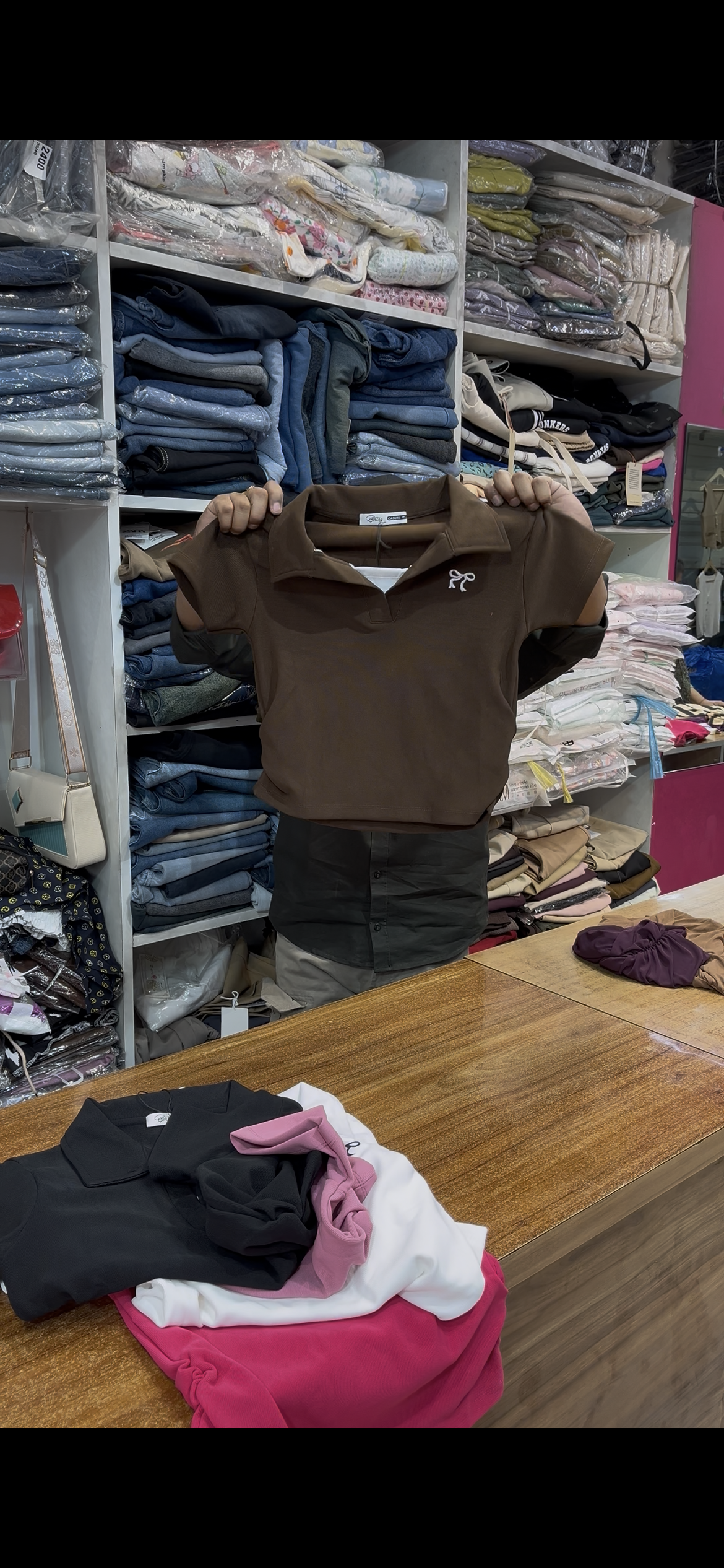 BOW POLO TOP