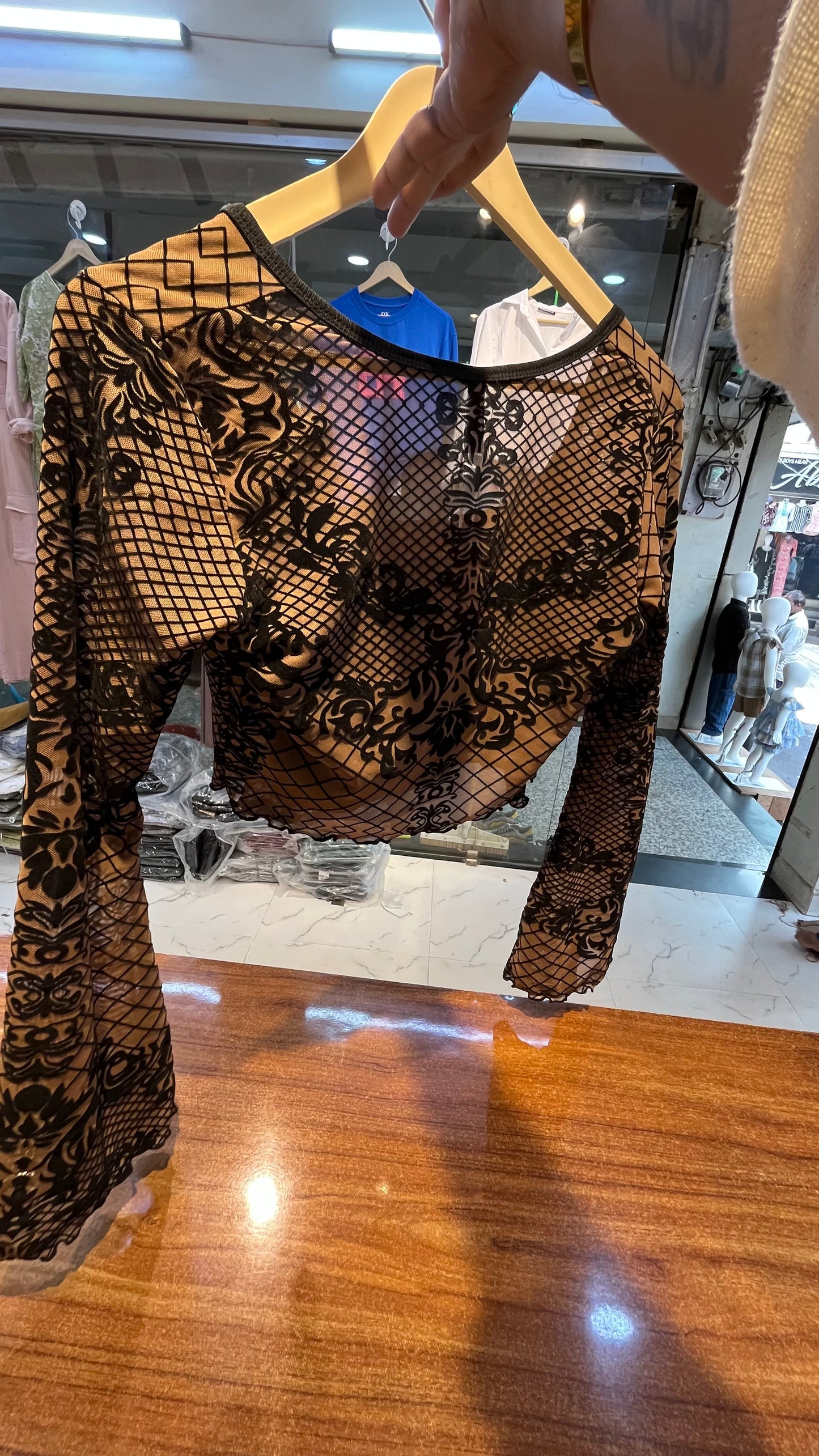Bell sleeve two piece shrug top