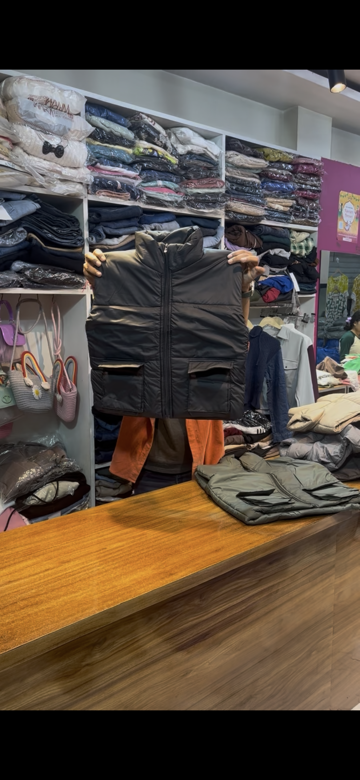 Front pocket vest jacket