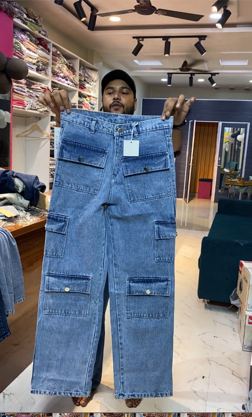 8 pocket cargo jeans