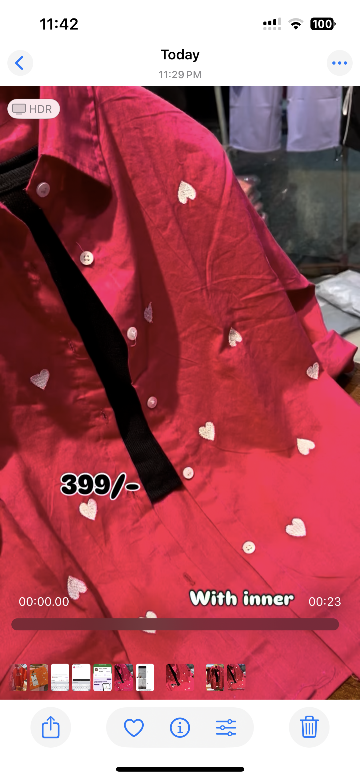 Heart print hot pink shirt