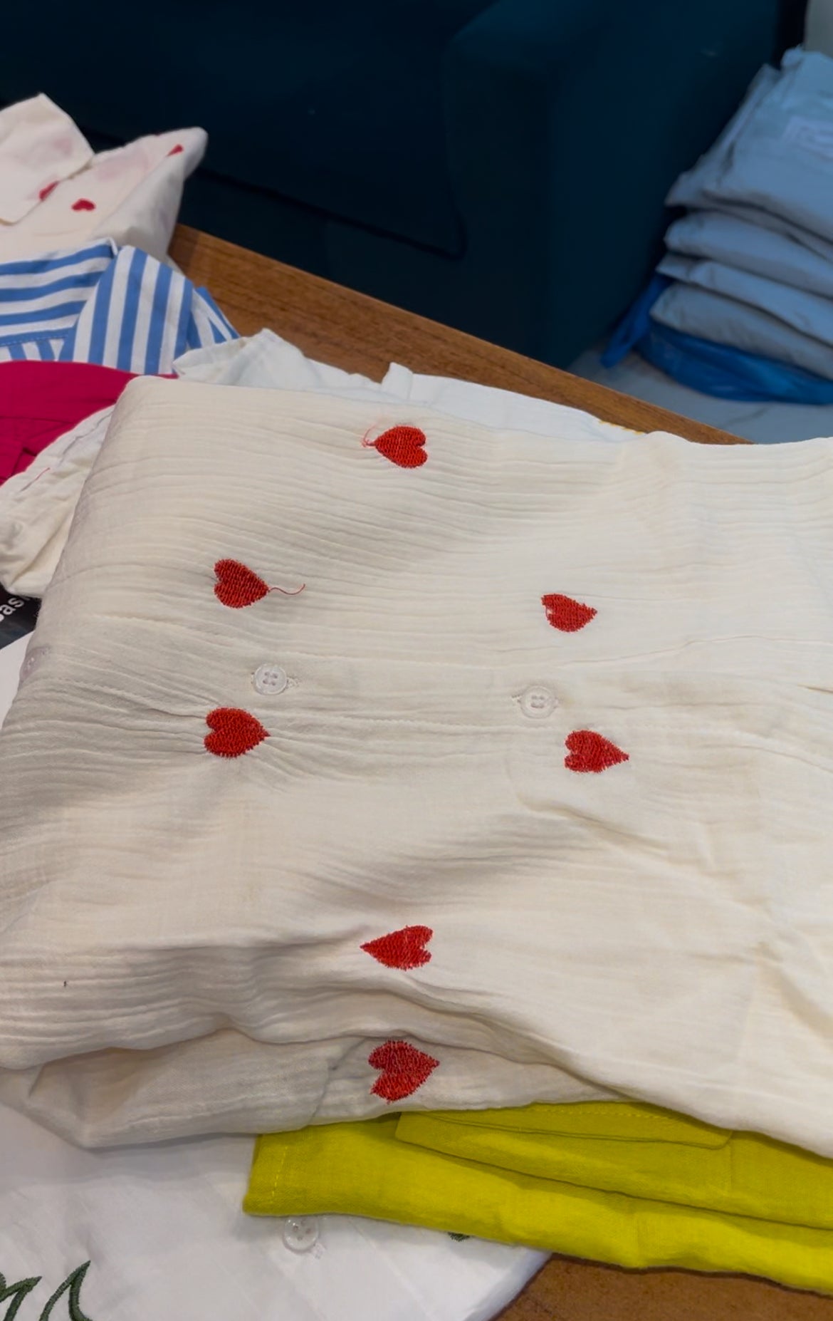 LONG RED HEART SHIRT
