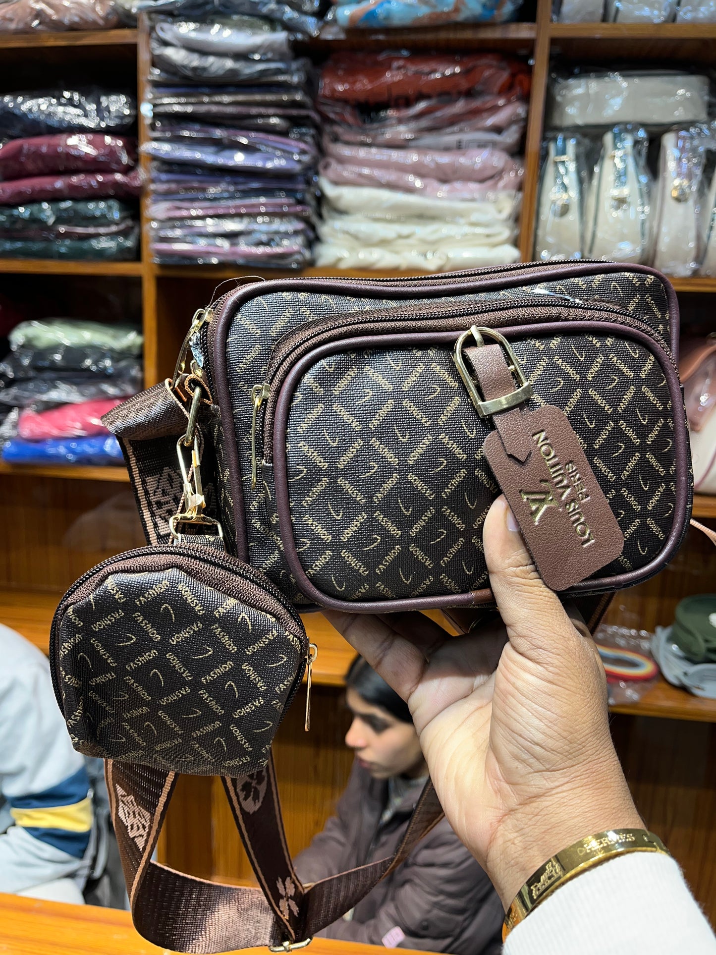 WAIST POUCH BAG ( BRAND PRINTS )