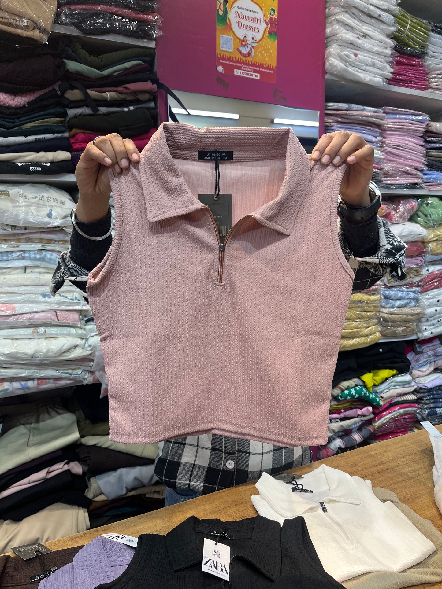 Zipper tank top