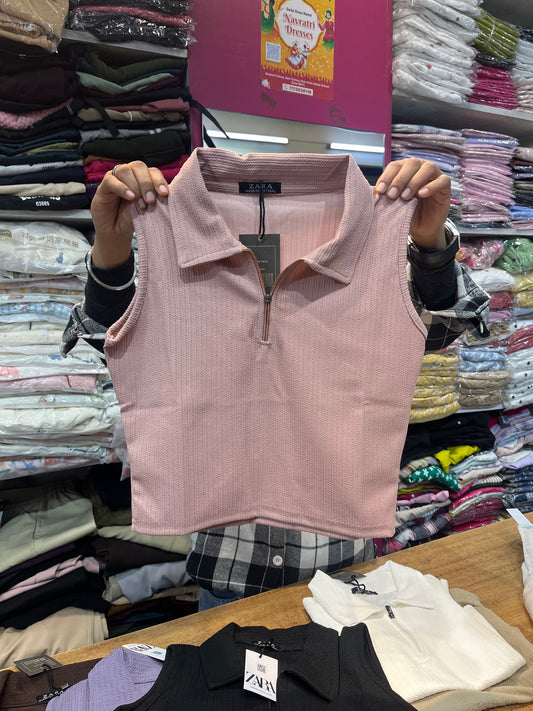 Zipper tank top