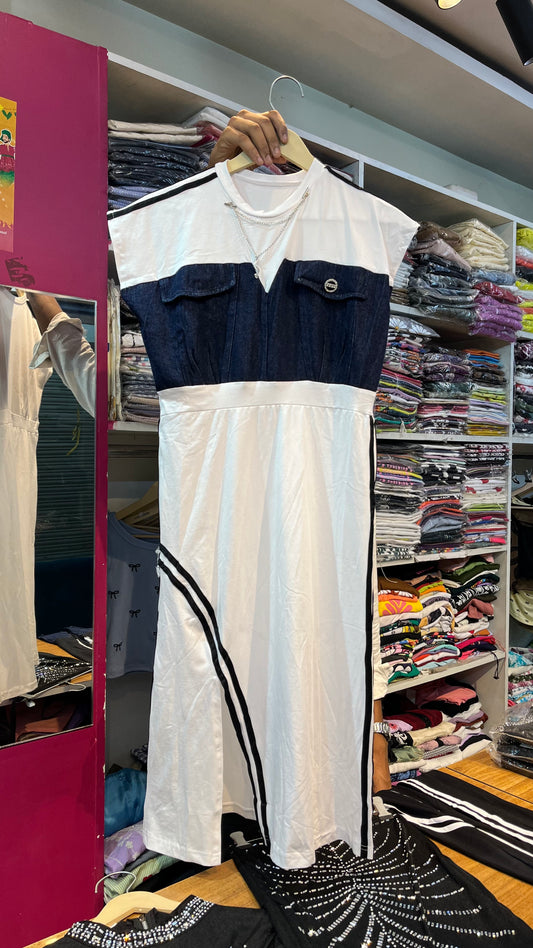 Sleeveless Denim Dress