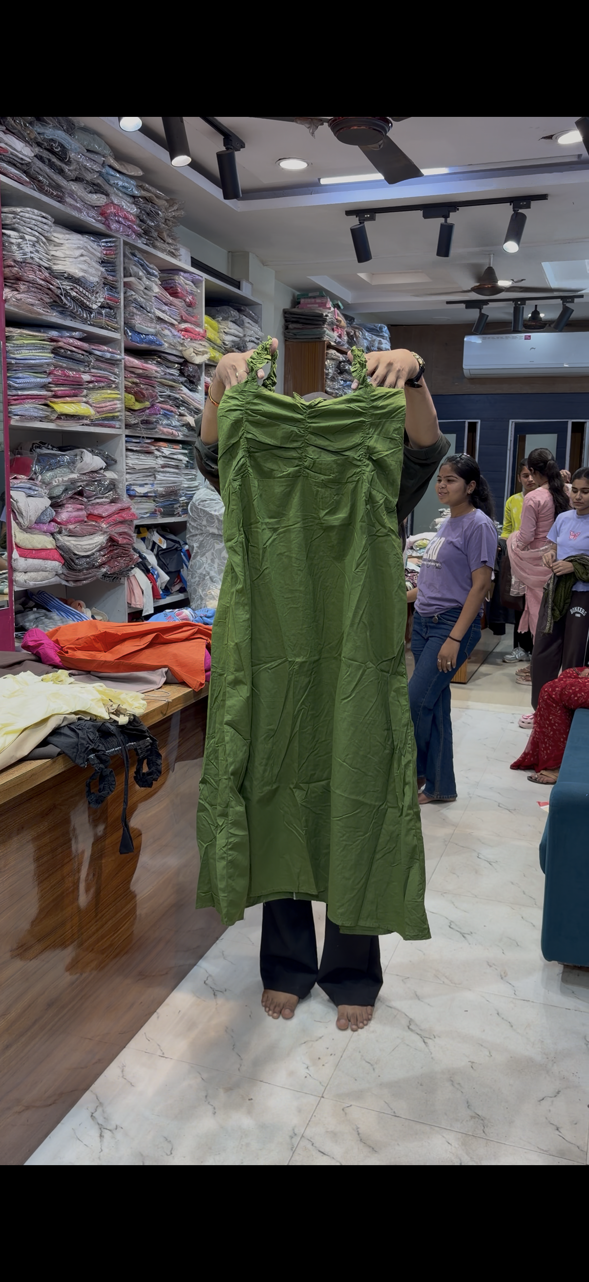 Sleeveless cotton dress