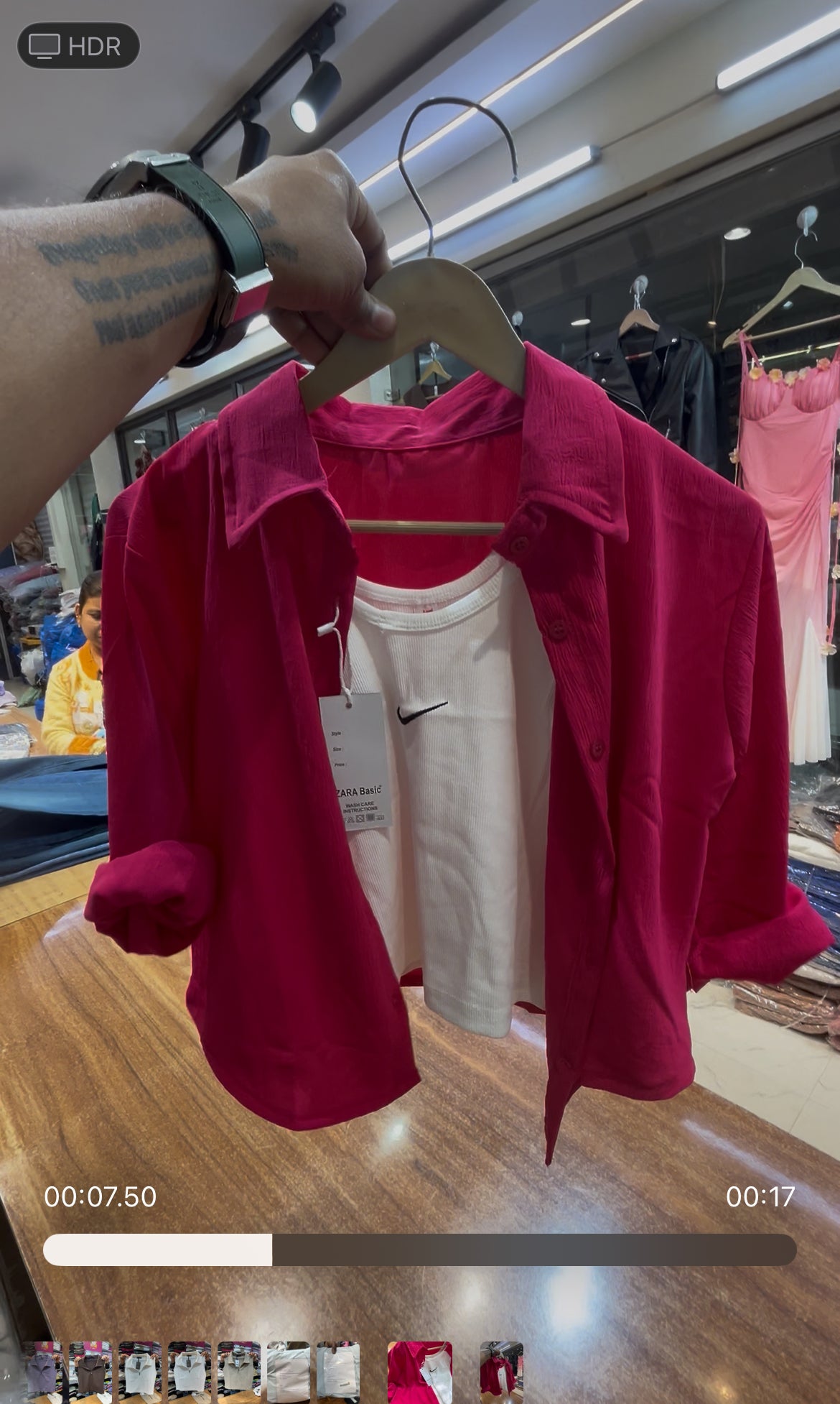 CROP SHIRT WITH INNER