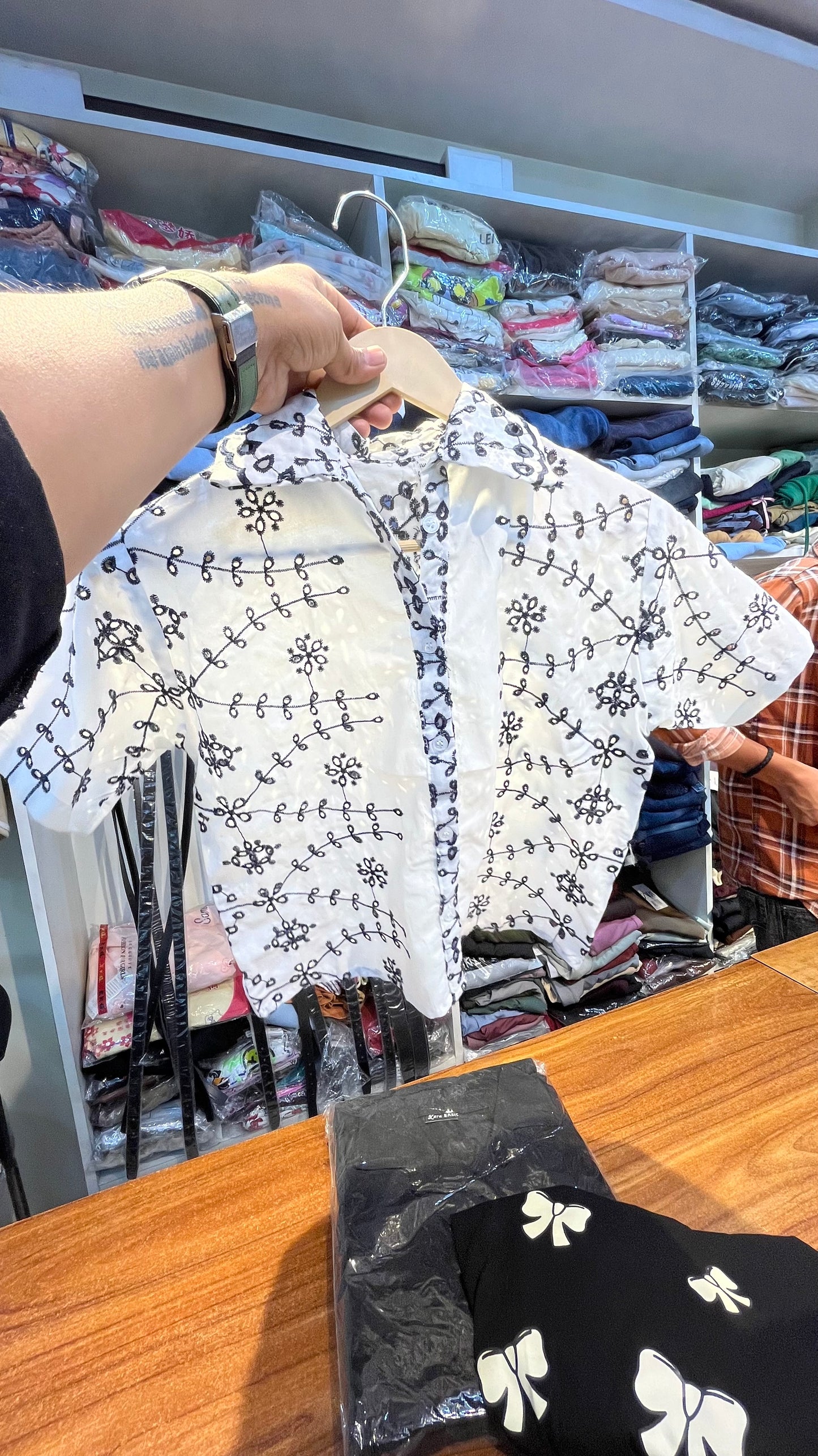 White half sleeve shirt