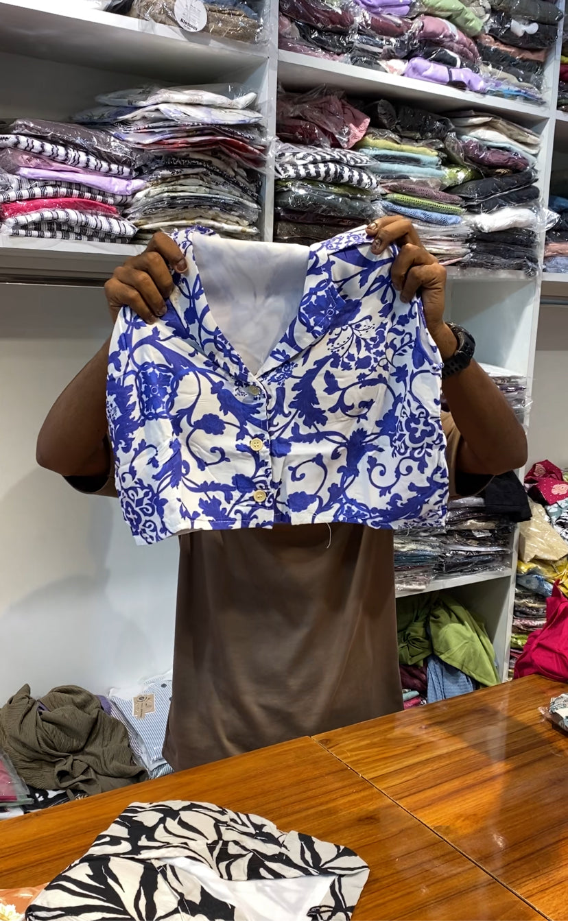 Sleeveless crop top