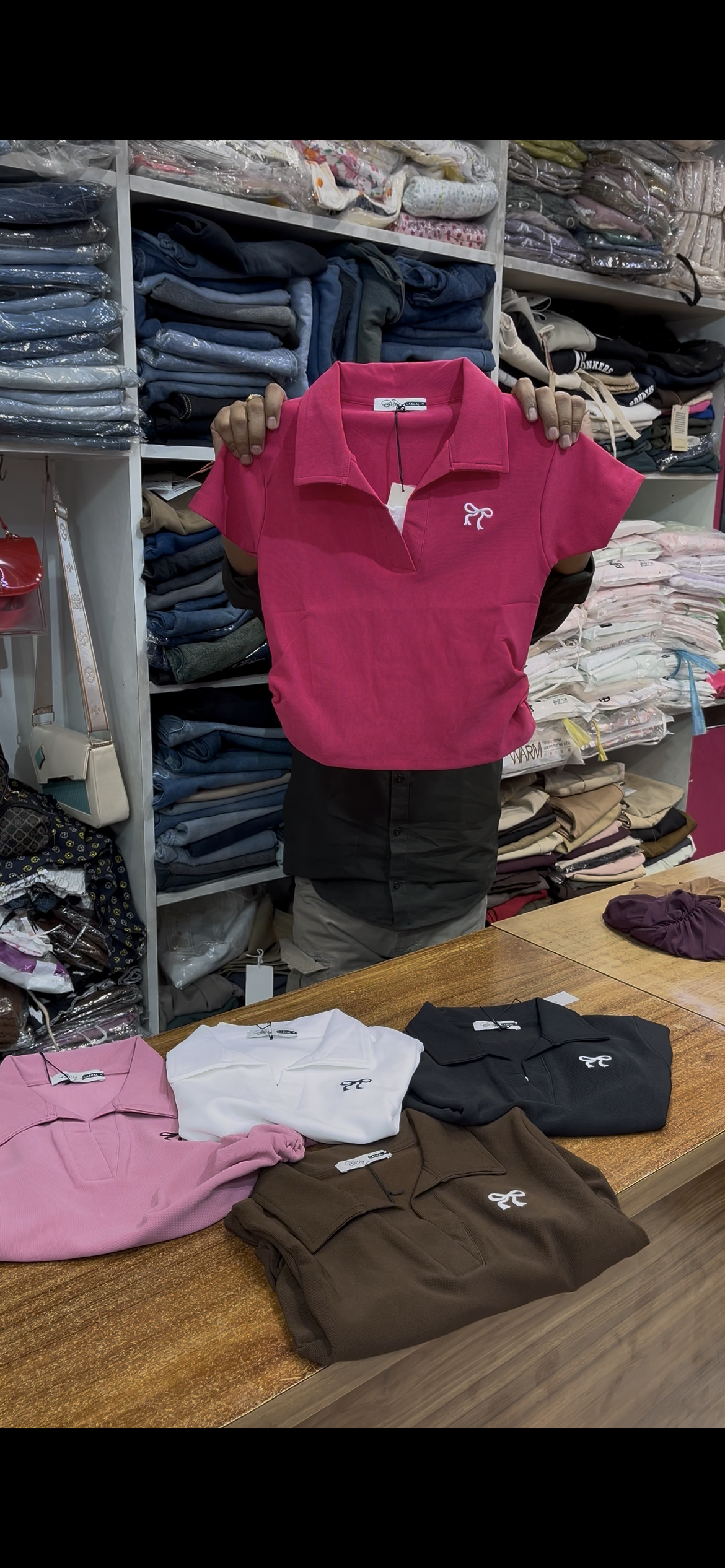BOW POLO TOP