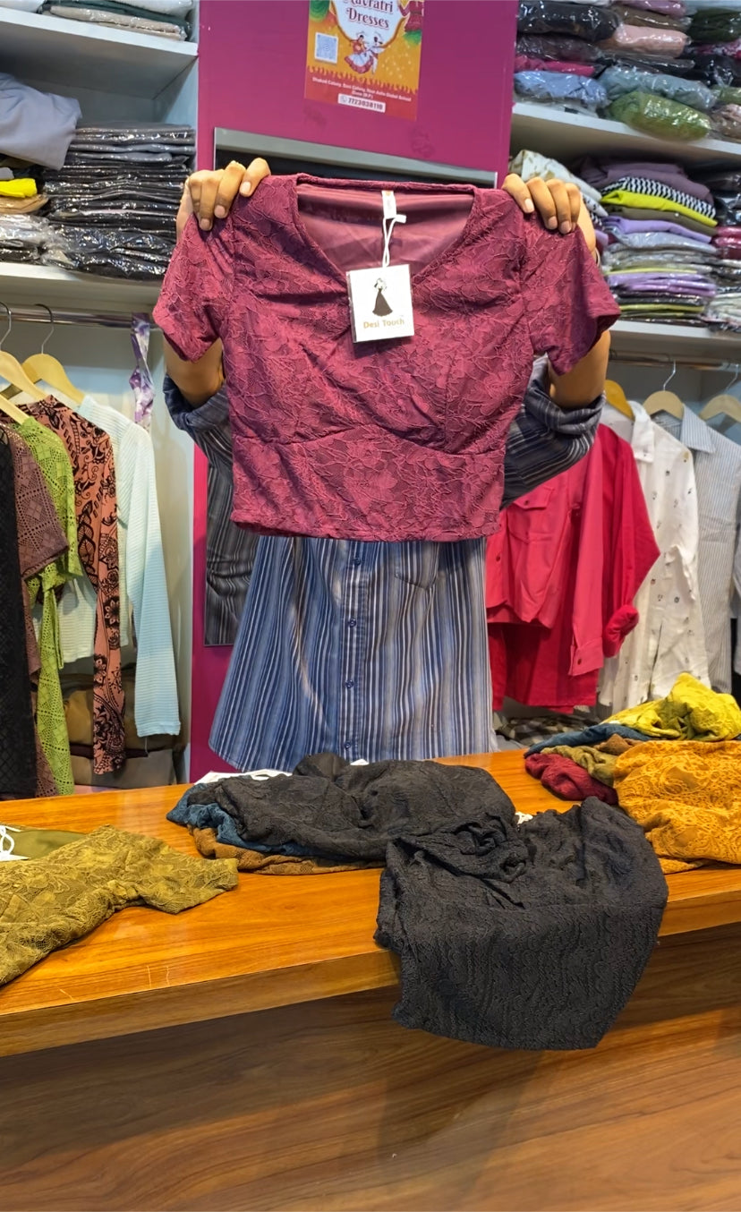 IMPORTED HALF SLEEVE TOP