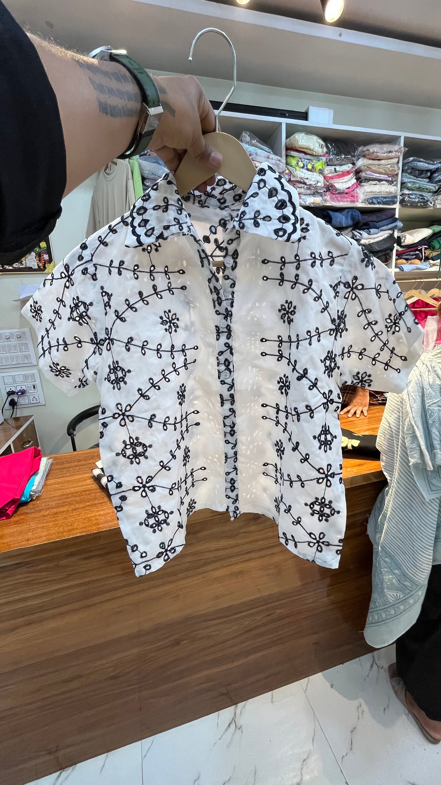 White half sleeve shirt