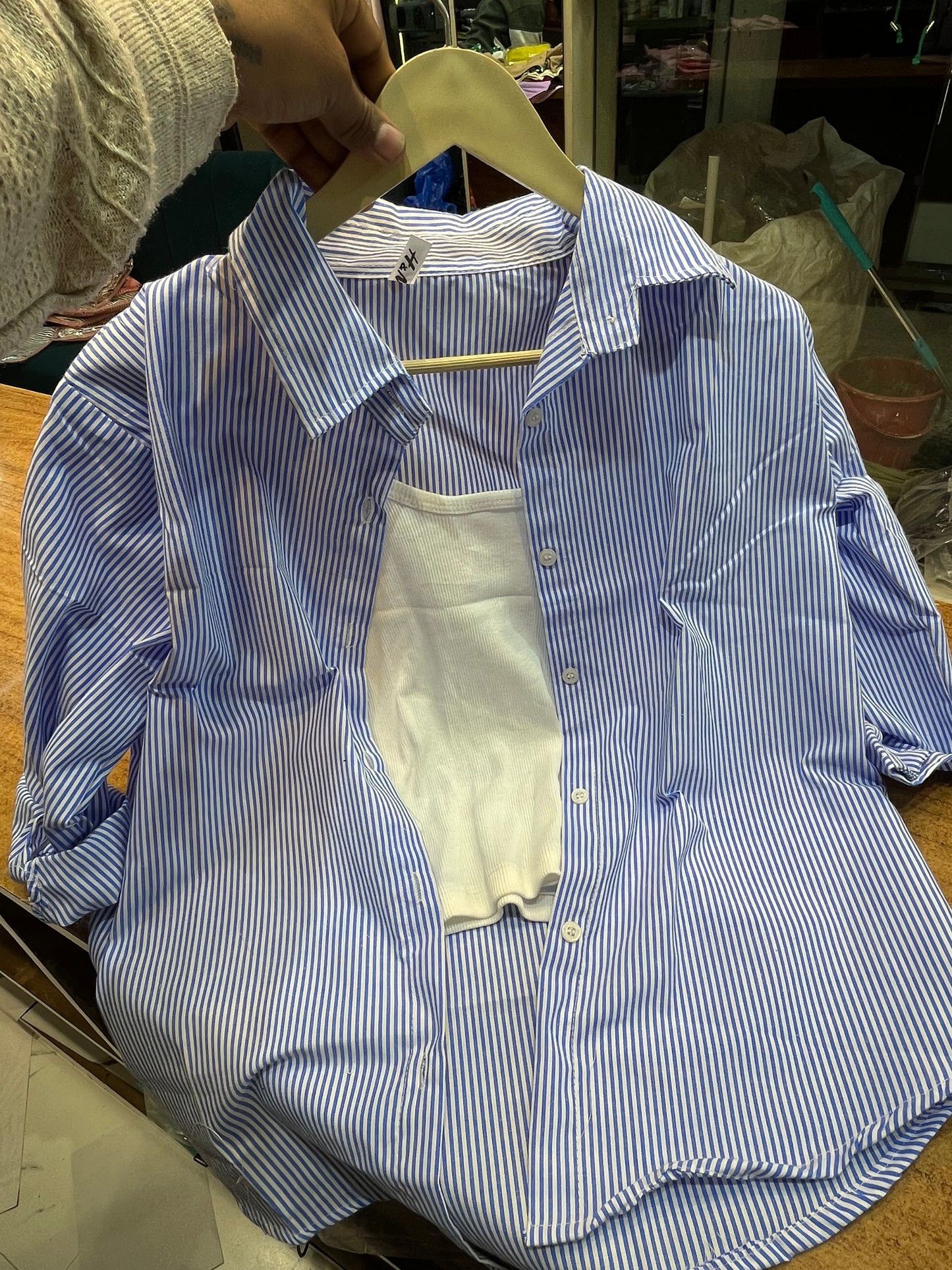 STRIPE TWO PIECE SHIRT