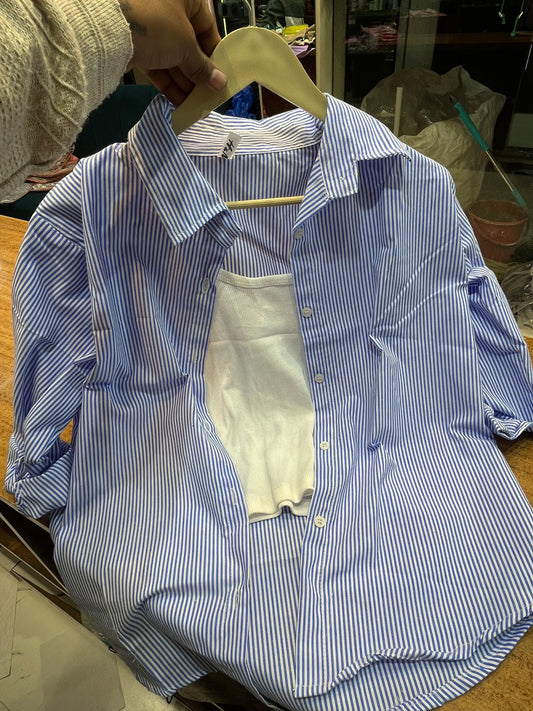 STRIPE TWO PIECE SHIRT