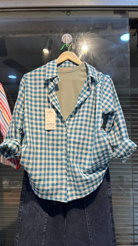 Blue box Shirt ( without inner )