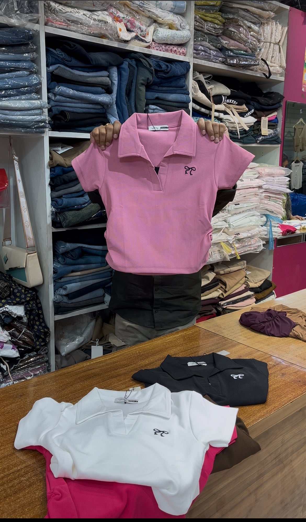 BOW POLO TOP