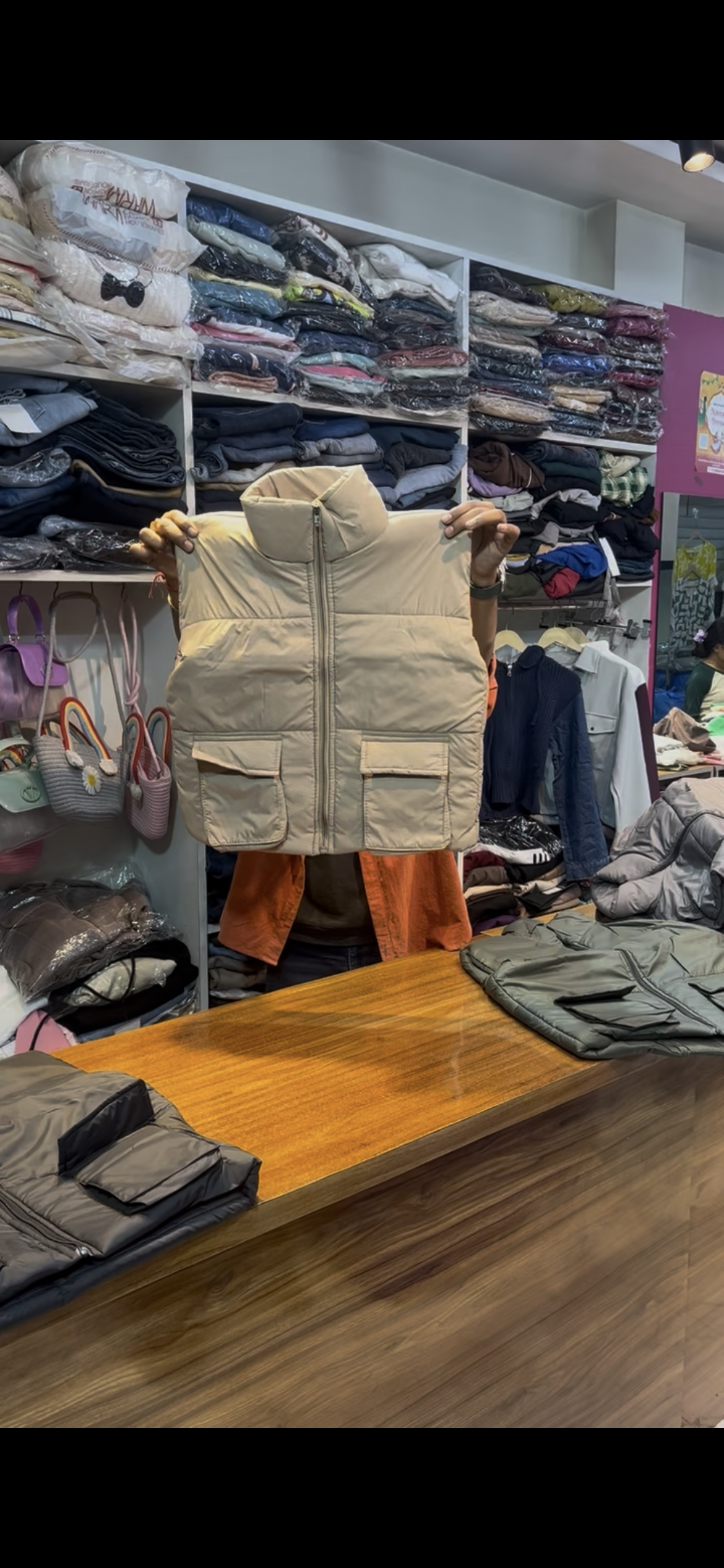 Front pocket vest jacket