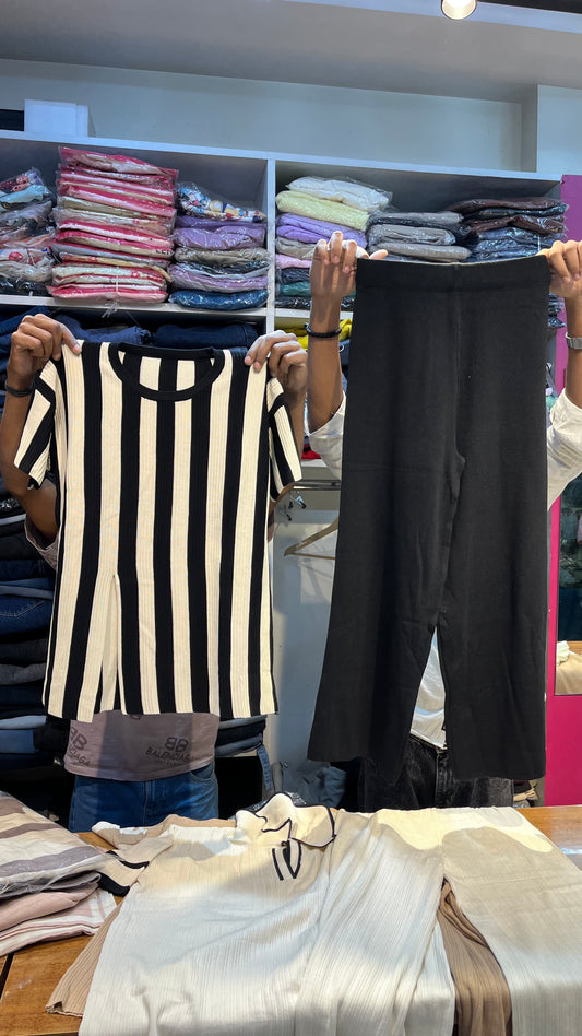 Front cut Stripe coord