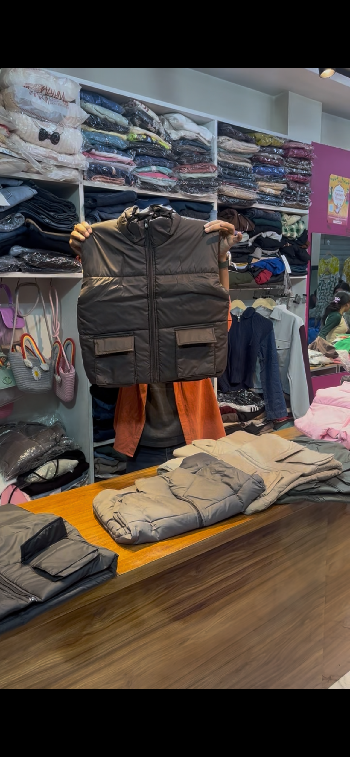 Front pocket vest jacket