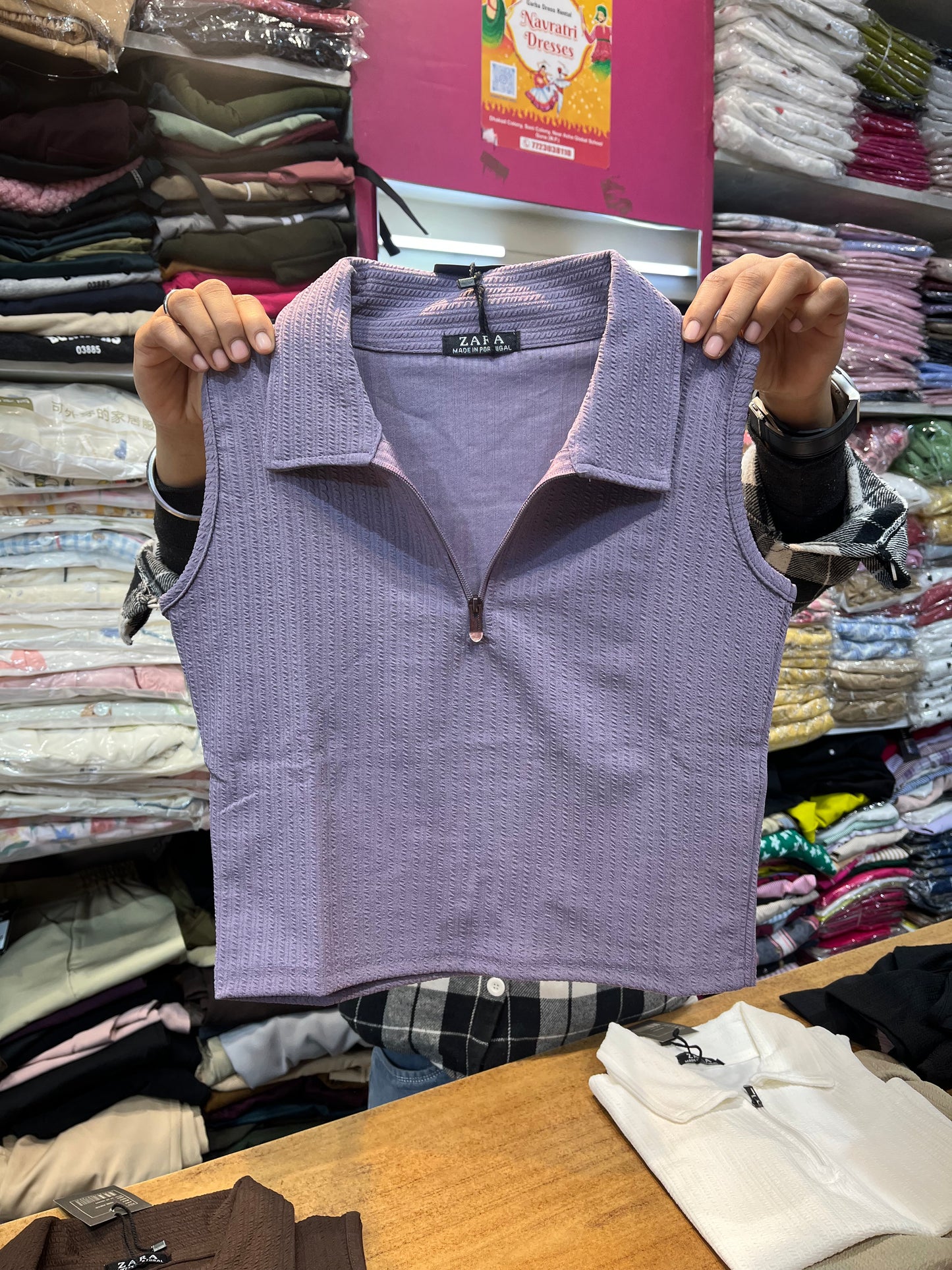 Zipper tank top