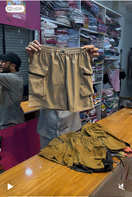 Puff pouch cargo shorts