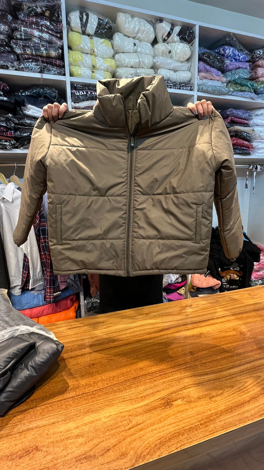 Green puff jacket