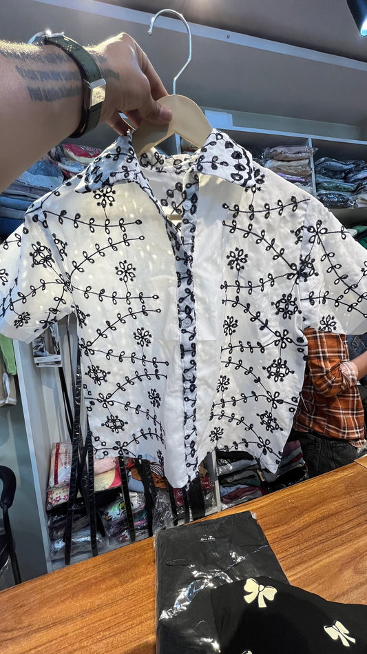 White half sleeve shirt
