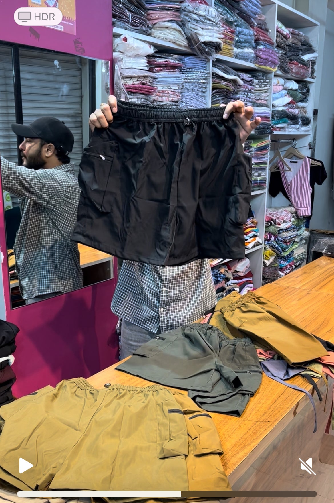 Puff pouch cargo shorts