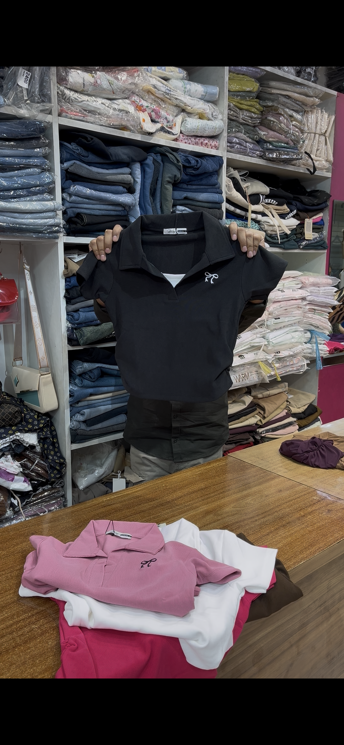 BOW POLO TOP