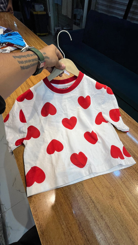Crop heart tshirt
