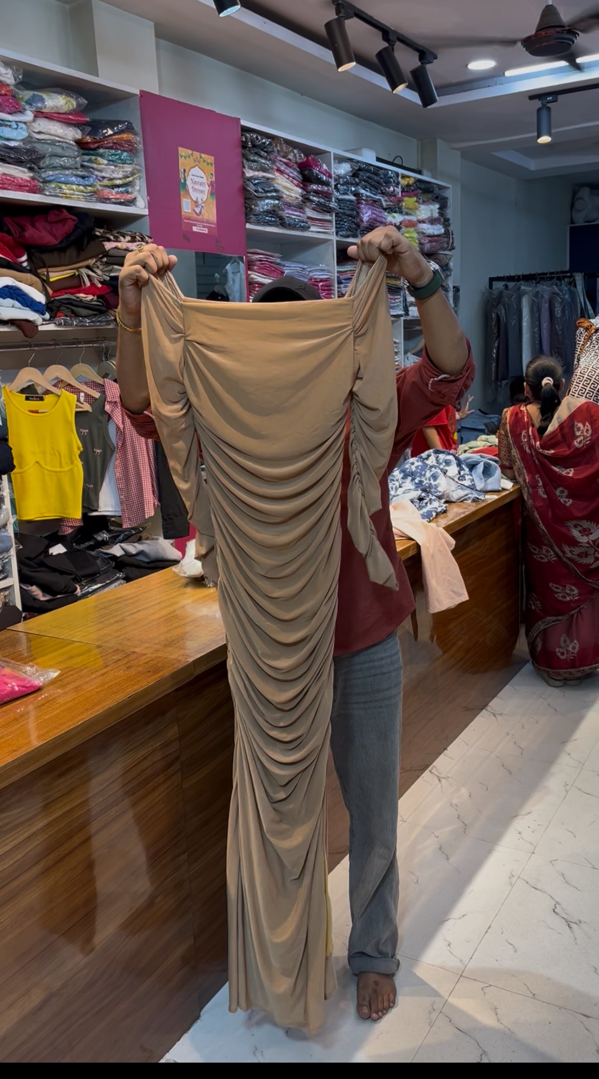 LONG MESH DRESS