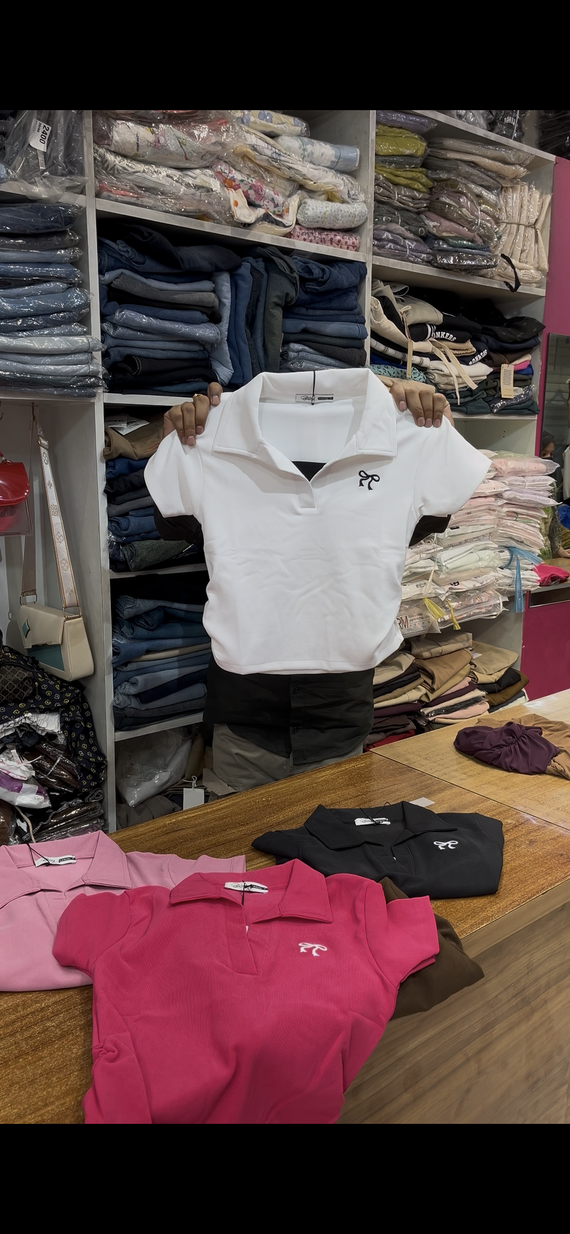 BOW POLO TOP