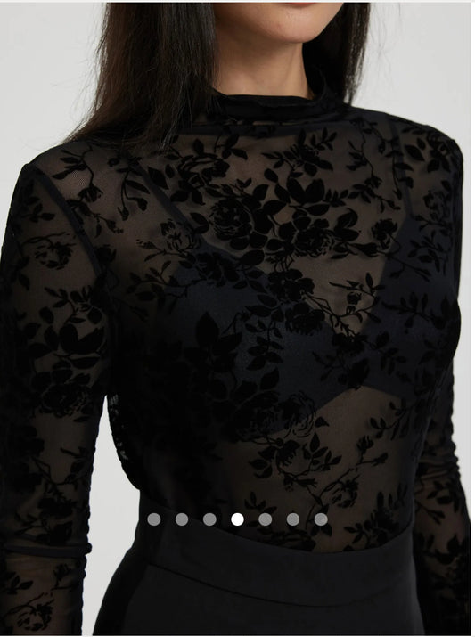 SHEER PULLOVER TOP
