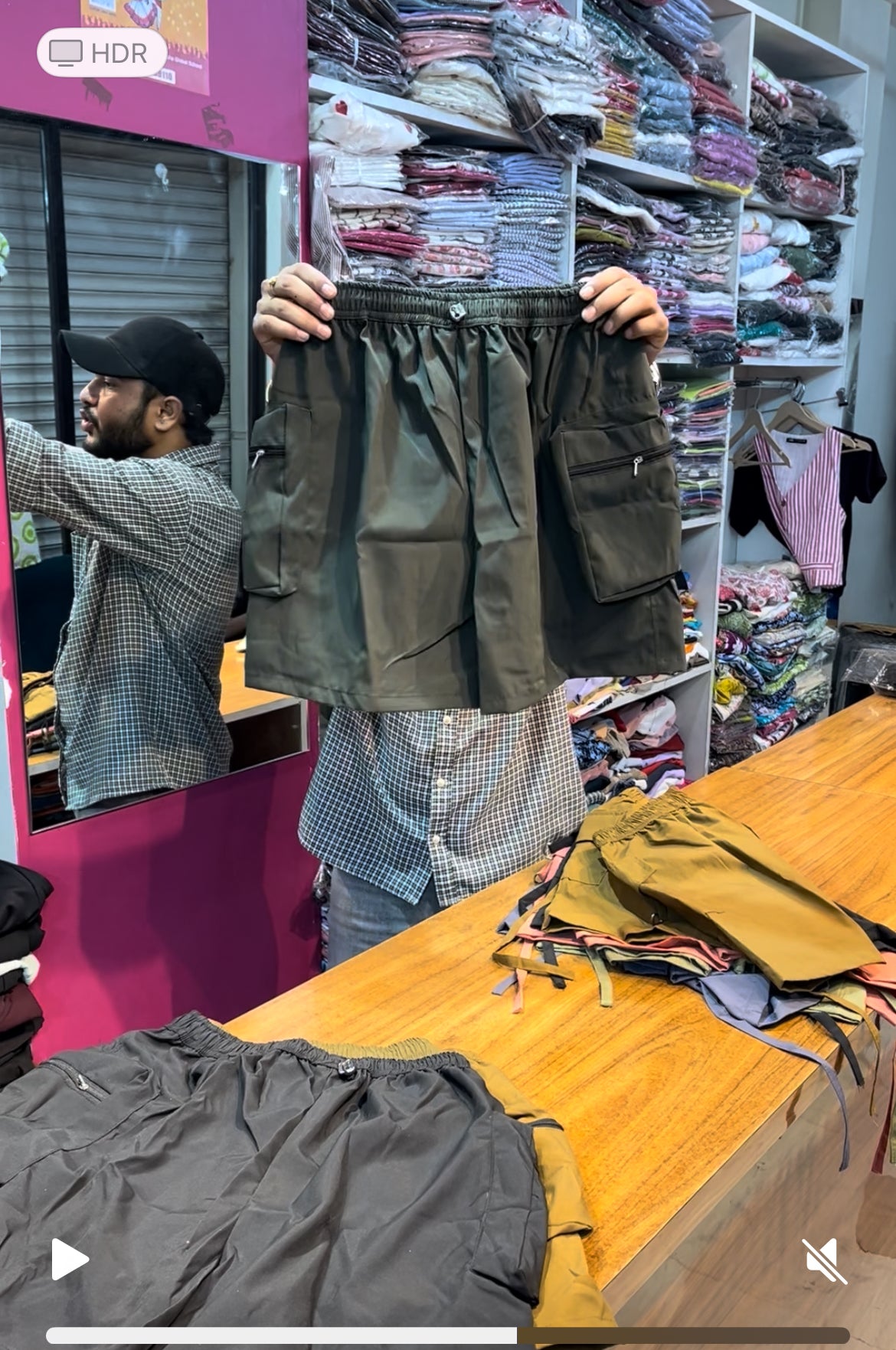 Puff pouch cargo shorts