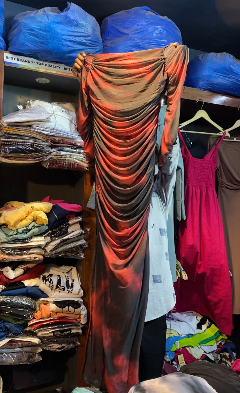 Bodycon full sleeve floor touch dress