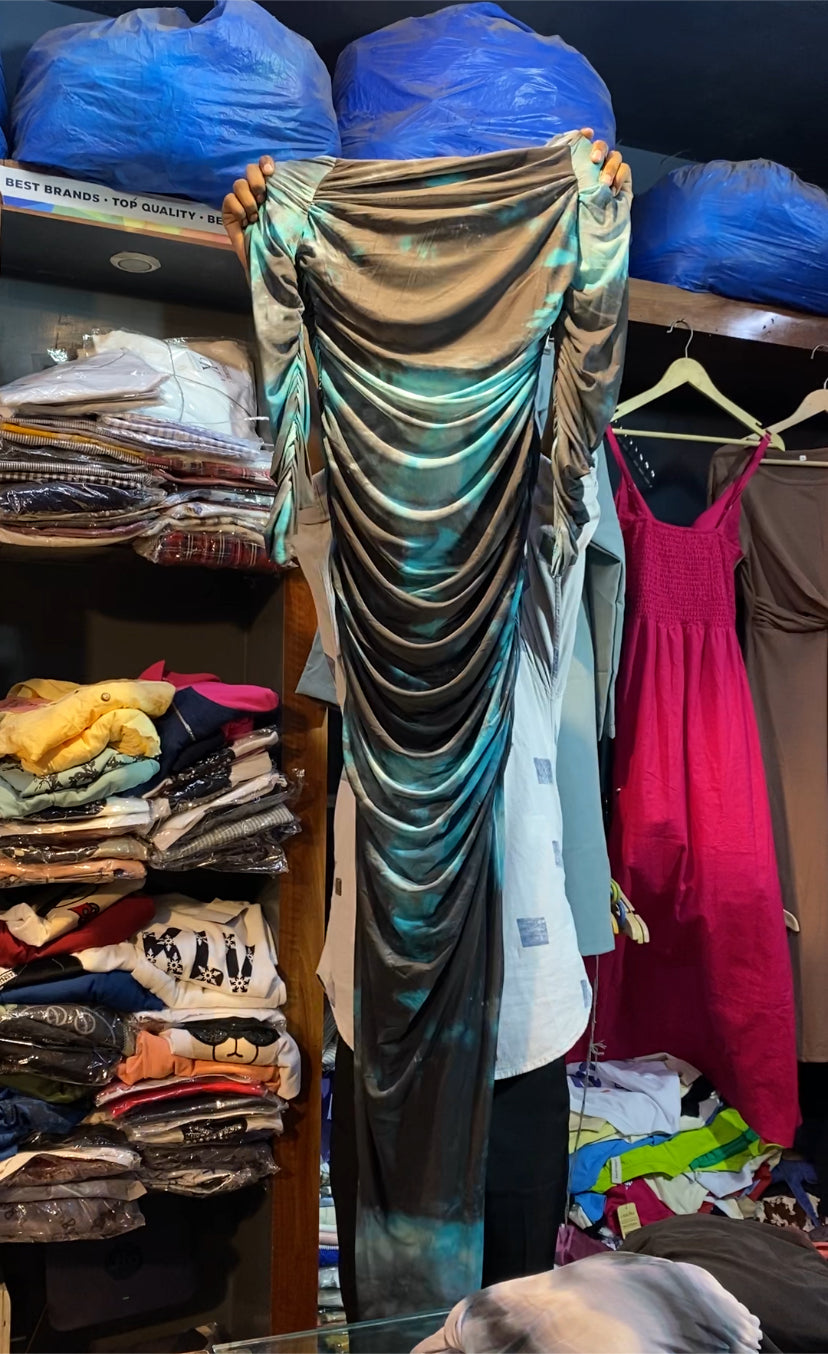 Bodycon full sleeve floor touch dress