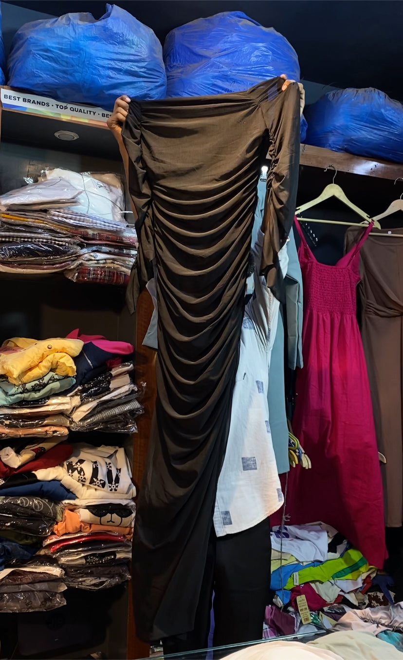 Bodycon full sleeve floor touch dress